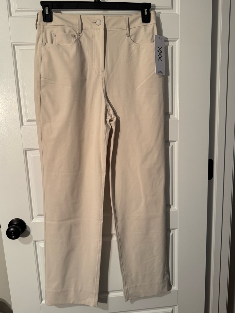 NWT Rhone Commuter Straight Leg Pants, Sand, Size 8